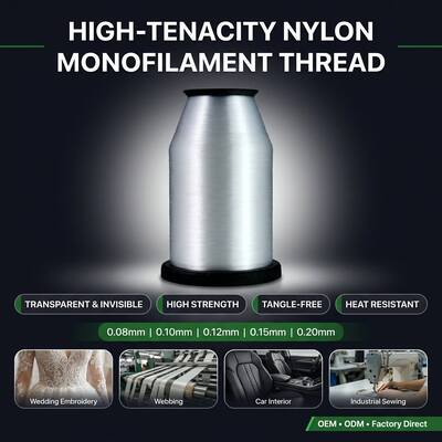 Monofilament Yarn Sewing Thread PA66 Nylon6 0.12MM 0.15MM 0.18MM  0.23MM 0.25MM Mono Yarn For Embroidery Device Machine
